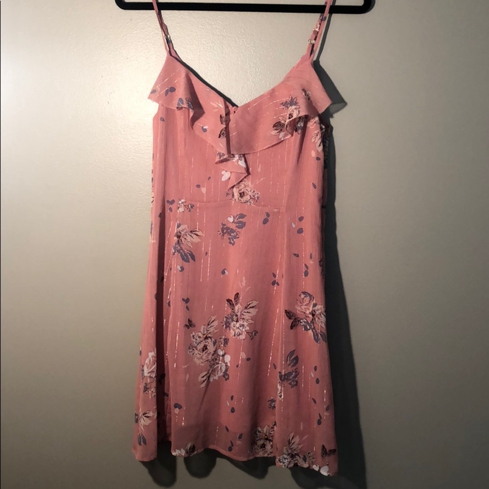 Gentle Fawn Pink Floral Mini Dress